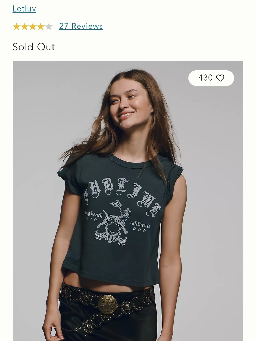 Letluv Sublime Tshirt Size